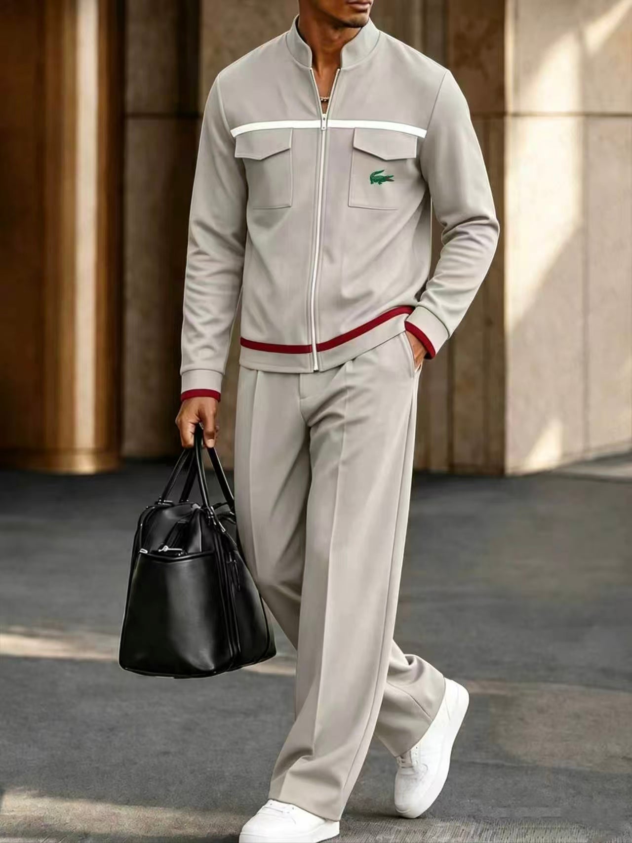 Sporty Contrast Color Track Set